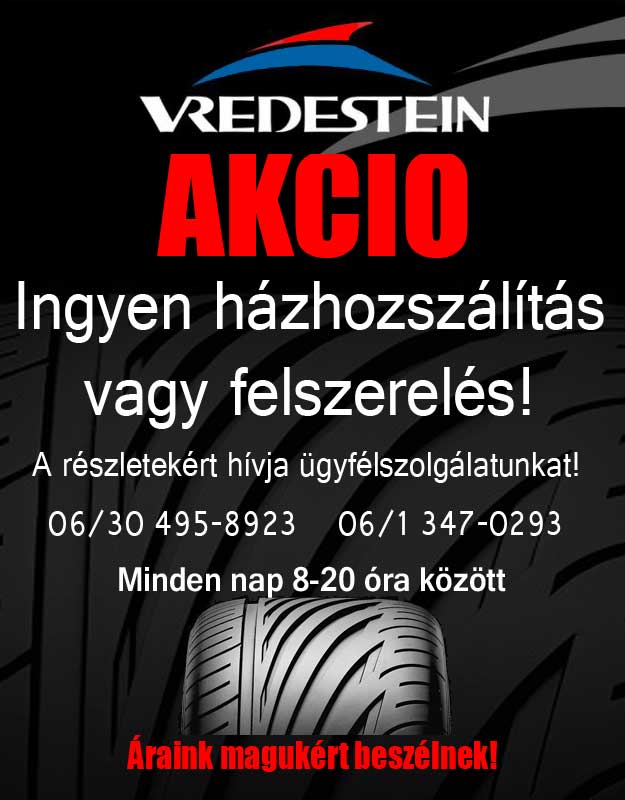 Vredestein nyári gumi akció 2010